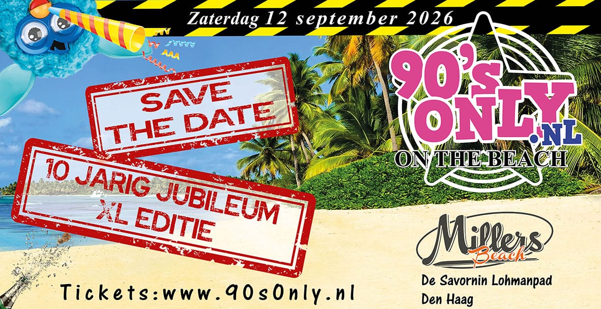90's Only on the Beach 2026 Logo