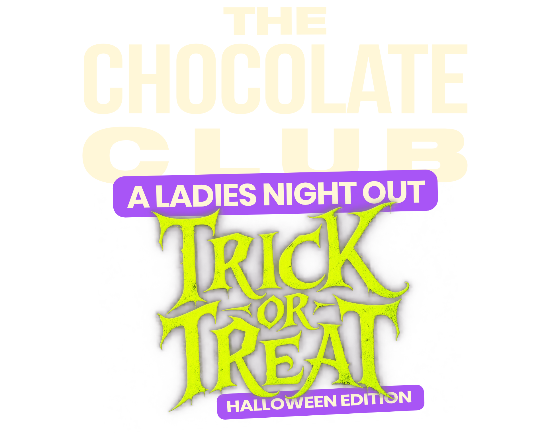 The Chocolate Club | a ladies night out | Trick or treat | H Logo