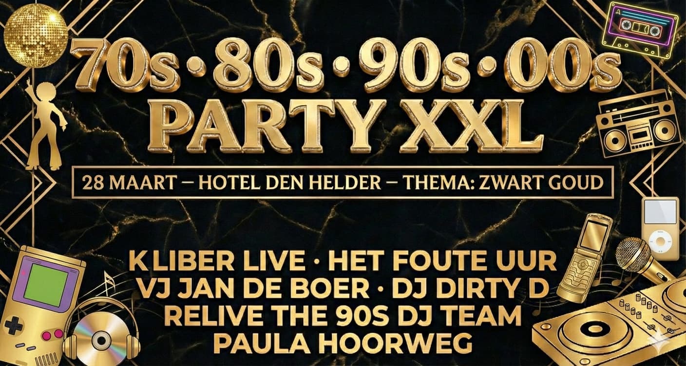 70s 80s 90s 00s Party XXL Logo